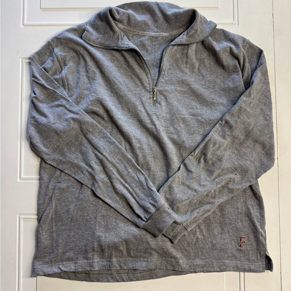 Givenchy For Singapore Airlines Mens Sz L Gray 1/2 Zip Lounge Sweatshirt